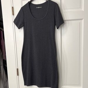 Laura Hlavac Jersey Gray Short Sleeve t-shirt Dress EUC